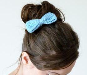  Crochet bow hair clip